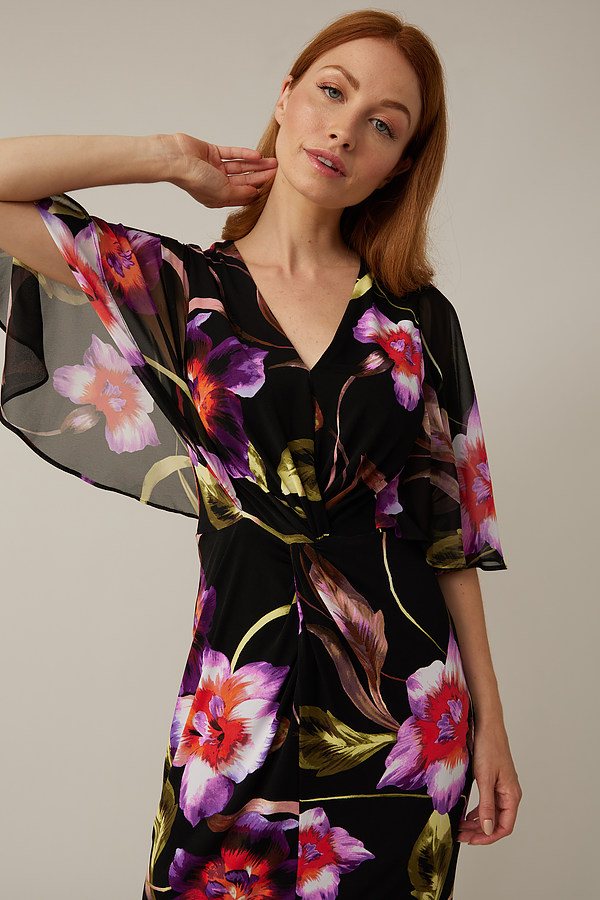 Vestido Preto Multicolorido