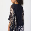 Blusa Festa Azul Marinho e Beje