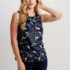 Top Azul Marinho e Dourado